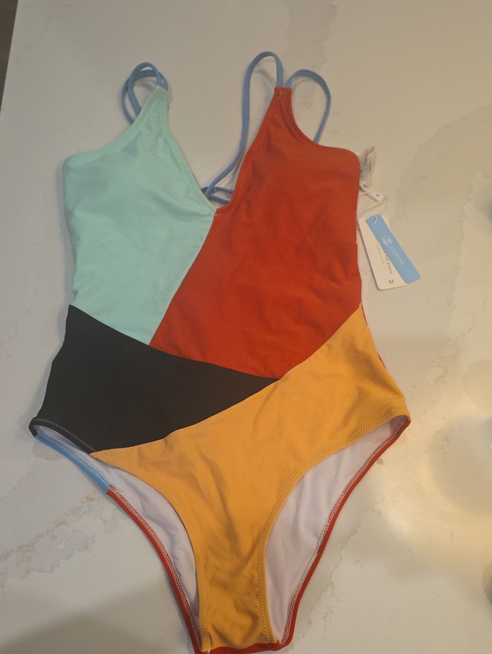 NWT- CUPSHE Colorblock One-Piece Swimsuit - Multi Color
